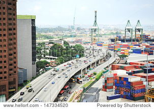 新加坡商业港口附近的高速公路 它是世界上最繁忙的港口总航运吨位而言,转运世界五分之一的集装箱 交通运输,工业 站酷海洛创意正版图片,视频,音乐素材交易平台